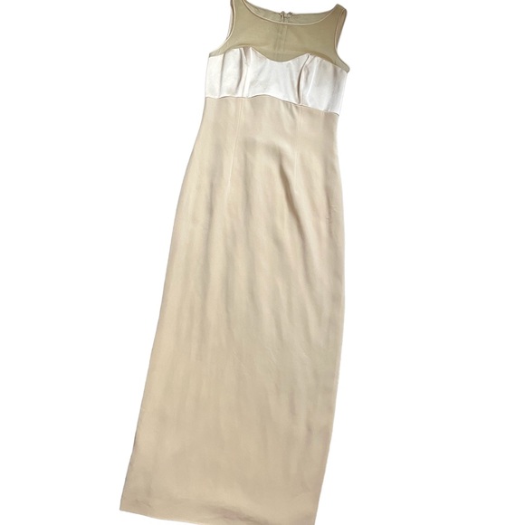 Vintage Blacktie Oleg Cassini nude champagne gala holiday dress - Picture 5 of 16